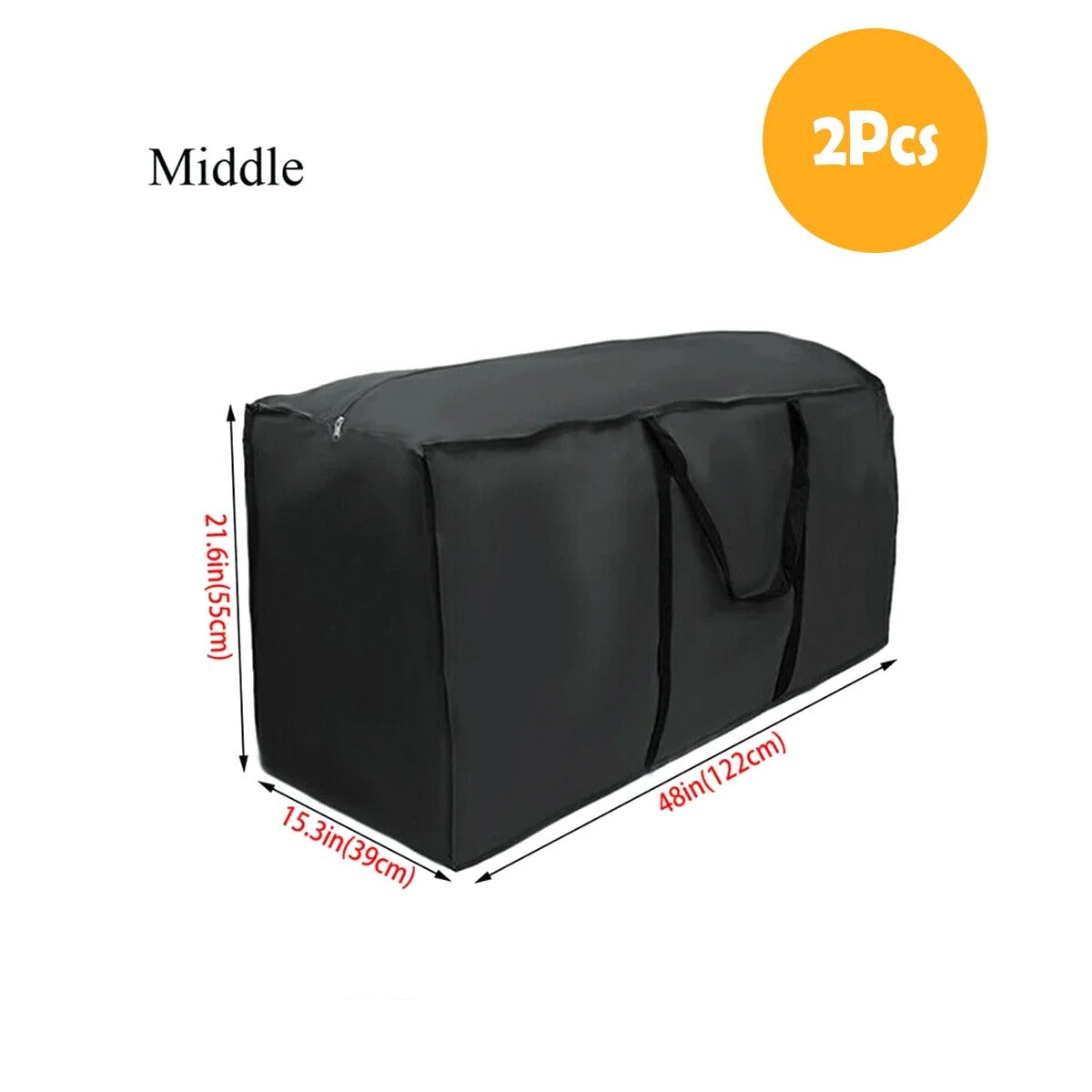 Garden Furniture Cushion Storage Bag Waterproof Anti-UV Rectangle Rip Proof 210D Oxford Fabric Christmas Tree Storage Bag 1/2PCS
