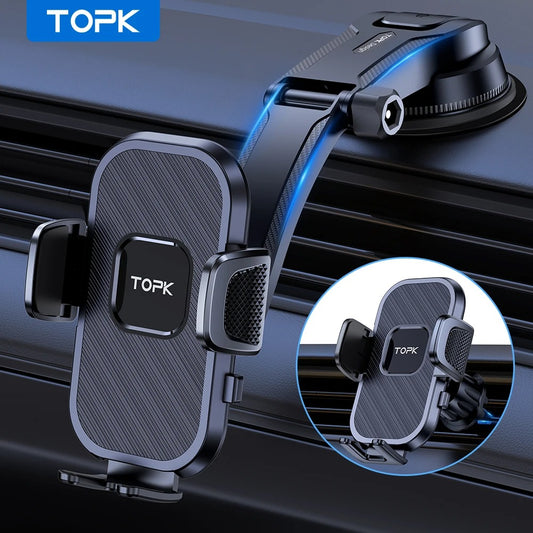 TOPK Car Phone Holder Gravity Stand for iPhone Xiaomi Samsung Car Mobile Support Air Vent Phone Mount