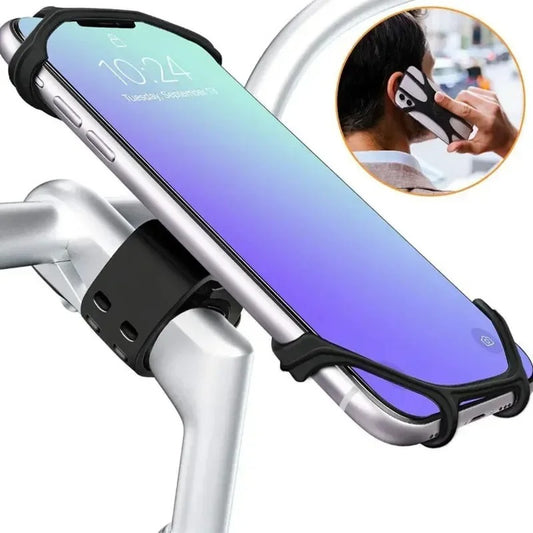 Bike Bicycle Mobile Smart Phone Holder 4.5-6.3" 360° Mount Black By DYZI UK
