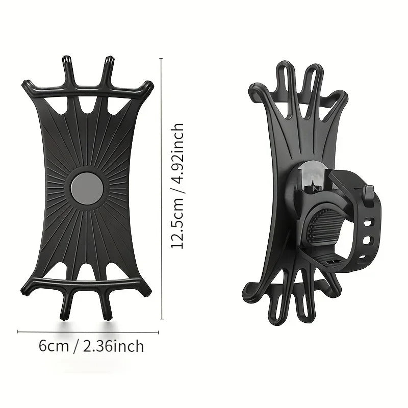 Bike Bicycle Mobile Smart Phone Holder 4.5-6.3" 360° Mount Black By DYZI UK